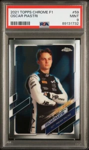 OSCAR PIASTRI 2021 Topps Chrome F1 #59 PSA 9 MINT QTY - Picture 1 of 2