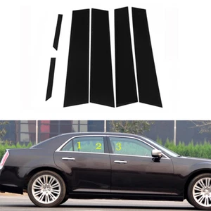 6Pcs Fit For Chrysler 300 2011-2021 Gloss Black Pillar Posts Car Door Trim Cover - Picture 1 of 12