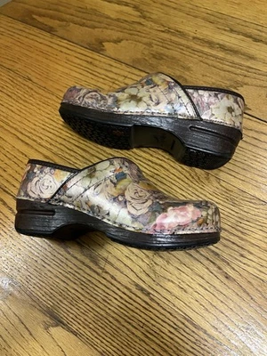 Dansko Pro XP Clogs Mules Sz 37 or  7 Leather Slip-Resistant Multicolor EUC - Image 1 of 4