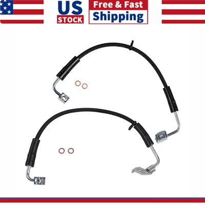 2x Front Left & Right Brake Hose Brake Line For Jeep Wrangler 2008 2009 2010 Foto 1 de 4