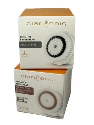 Clarisonic Sensitive + Radiance Cabezales de Cepillo Paquete de 2 Todo Tipo de Piel Difícil de Encontrar Foto 1 de 4