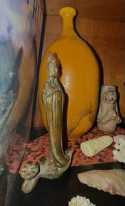 Early Antique Thai Sukothai Style Bronze Walking Buddha Statue Deep Patina 1920s - Picture 1 of 21