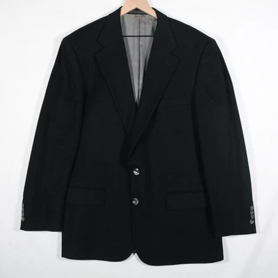 Vintage Neiman Marcus Overcoat 44-46R Large 100% Italian Cashmere Black Coat - Image 1 of 4