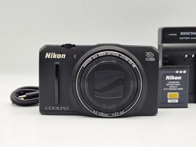[MINT] Nikon COOLPIX S9700 Black 16.0MP Compact Digital Camera From Japan - Image 1 of 4