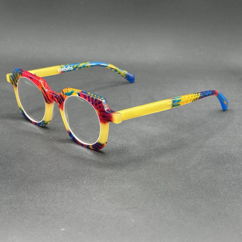 eyebobs Chutzpah'd 3221 (aproximadamente +3,00) Leitores Vermelho Amarelo Azul 42-22 Usado - Imagem 1 de 4