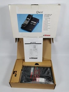 New Vintage Betacom Quest Cordless Phone With Noise Reduction Boxed with Manual - Zdjęcie 1 z 12