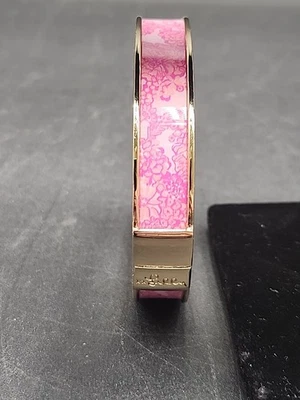 Lilly Pulitzer Gold Photodome Bangle Bracelet MANDEVILLA BABY DAYS BLOOM 111708 - Image 1 of 3