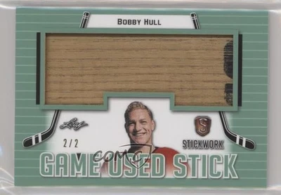 2018 Leaf ITG Stickwork Game Used Stick Emerald /2 Bobby Hull #GS-12 HOF - Image 1 of 2