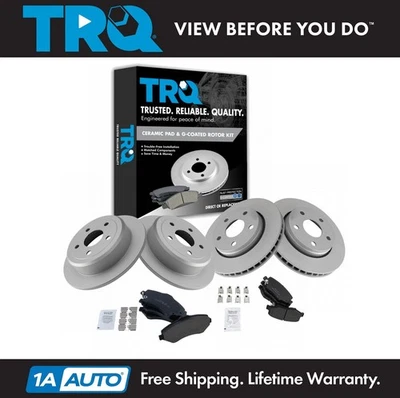 Kit de pastillas de freno y rotor TRQ para Jeep Wrangler 2007-2017 2018 Wrangler JK Foto 1 de 4