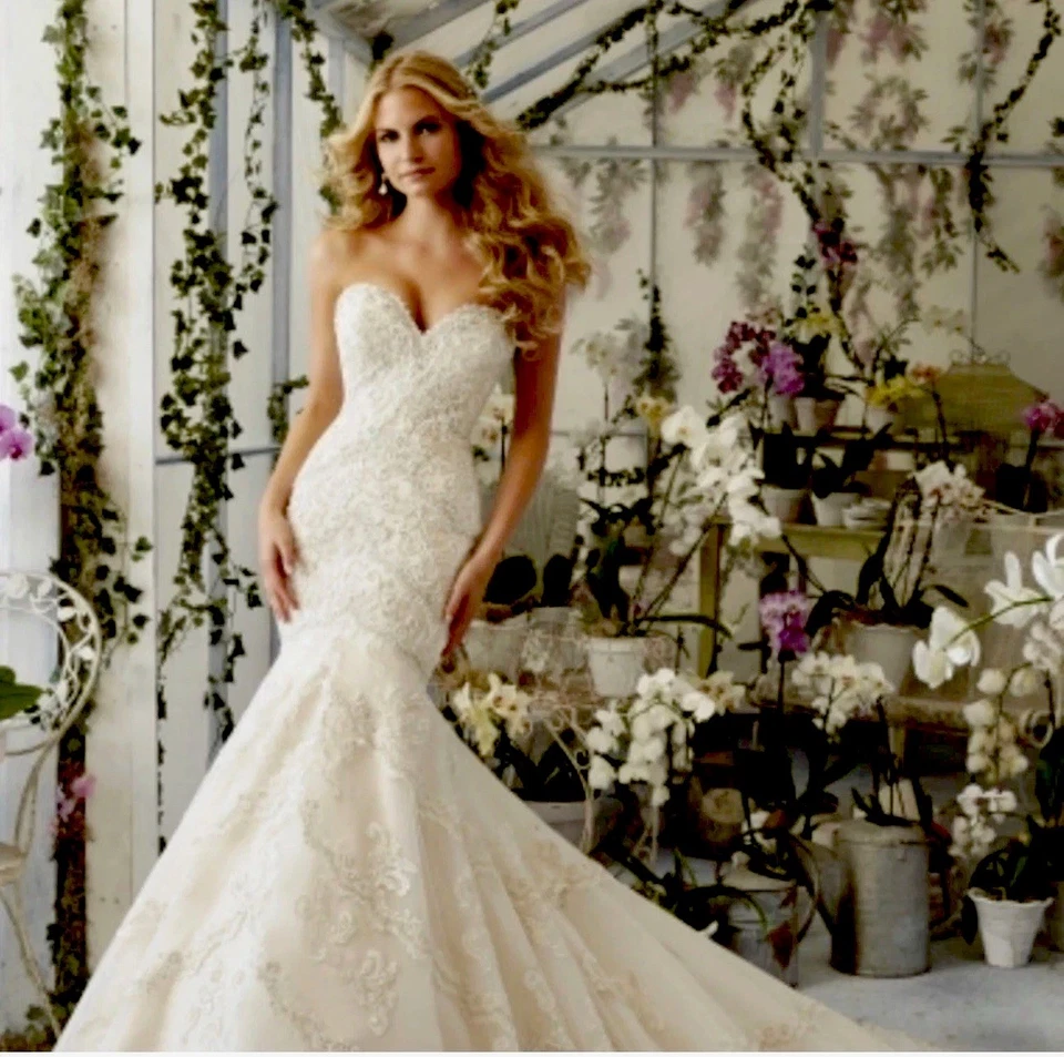 Vestido de noiva Mori Lee por Madeline Gardner - Edição especial, estilo 2801, tamanho 10 - Imagem 1 de 4