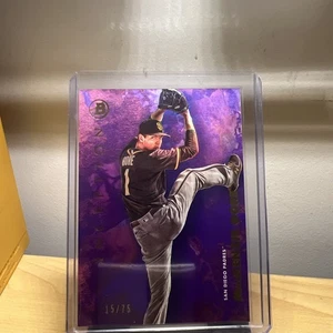 Bowman Inception Prospects 2021 lámina fucsia #74 MacKenzie Gore 15/75 SP - Imagen 1 de 3