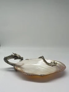 Perlmutt Schale mit Drachen - Bild 1 von 8