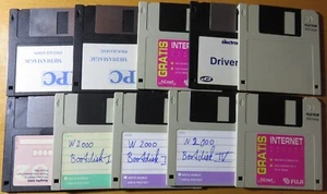 Lot of 10 retro 3,5" DSHD Diskettes, formatted and tested * Floppy disk * - Afbeelding 1 van 1