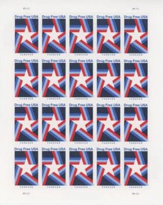 US SCOTT 5542 SHEET OF 20 DRUG FREE USA FOREVER STAMPS MNH - Picture 1 of 1