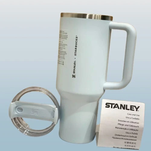 Stanley Starbucks 40oz Quencher Tumbler 2024 Spring Release Blue Cup Mug