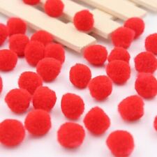 Packs of for Xmas Red Pom 50 or 100 ~ Ideal Poms in Craft Reindeer Nose etc 15mm