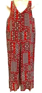 Sacred Threads Hippie Boho Festival Print Romper Jumpsuit Overalls 221276 S/M - Picture 1 of 3
