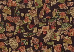 Covington Stoffe 5th Ave braun rot grün gold Vorhänge Polster  - Bild 1 von 2