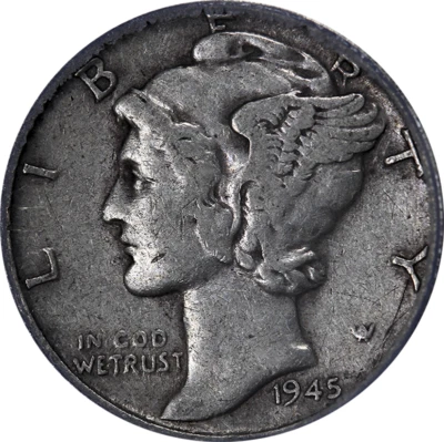1945-S Mercury Dime 10c - Nice Strike - ICG VF30 - Image 1 of 4