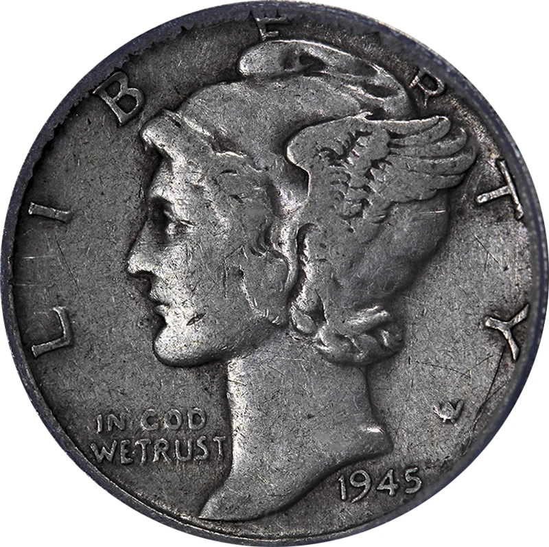 1945-S Mercury Dime 10c - Nice Strike - ICG VF30 - Image 1 of 4