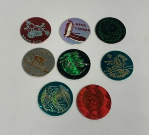 Lot 8 Holographic Animals Snakes Reptiles POG Hawaii Milk Cap Slammers - Picture 1 of 2
