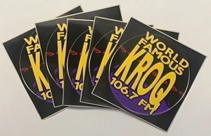 Pegatina Kroq 106,7 Tower Records 1993 - paquete de 5 (4,25 x 4,25 pulgadas) - Imagen 1 de 3