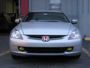 GENUINE STYLE 2PCS FRONT 75700SMTE00 REAR 75700S5TE01 RED EMBLEM ACCORD 2D 03-05 - Picture 1 of 6