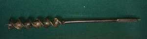 VINTAGE 1-1/4" BRACE BIT DRILL CAST STEEL 15-3/4" LONG UNMARKED - Picture 1 of 4