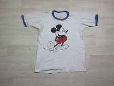 Vintage 1970’s Mickey Mouse Ringer T-Shirt (M) Walt Disney Productions Logo