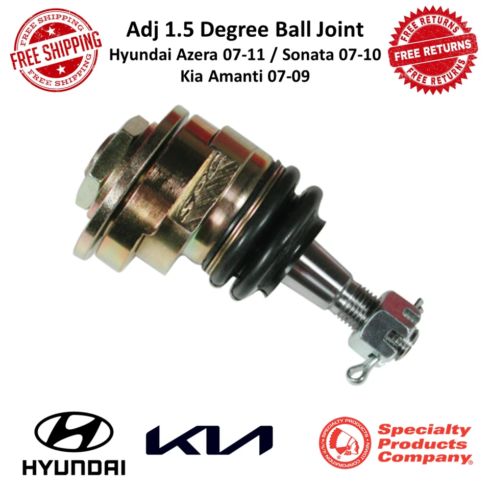 SPC Upper Adjustable +/- 1.5 Degree Ball Joint For Hyundai Sonata & Kia Amanti - Image 1 of 4