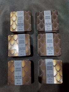 6ct The Scottish Fine Soap Tin Pina Colada 100g/3.5oz (6 Bars / Tins ) - Picture 1 of 5