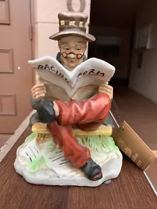 8" high x 5" square. Ethan Allen Bisque Old Man/Grandpa Figure with Tags!! - Picture 1 of 5