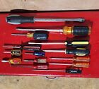 14 Screwdrivers Lot Flathead Phillips Wide Variety Sizes Many Made In USA 