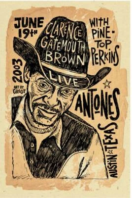 Original Gatemouth Brown Blues concert poster from Mojohand - free US Shipping! - Image 1 of 2