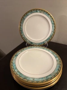 NORITAKE WOODLAWN SALAD PLATES SET OF  SIX - Picture 1 of 6