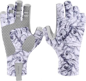 UPF 50+ Fishing Gloves for Men Women Sun Gloves UV Protection for Outdoor, Kayak - Picture 1 of 5
