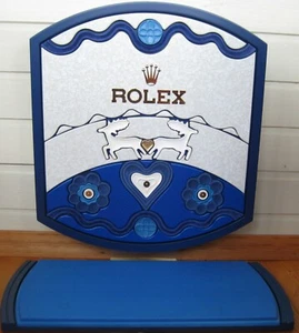 GENUINE VINTAGE ROLEX DEALER SHOP LARGE WINDOW DISPLAY STAND LEATHER REINDEERS - Picture 1 of 12