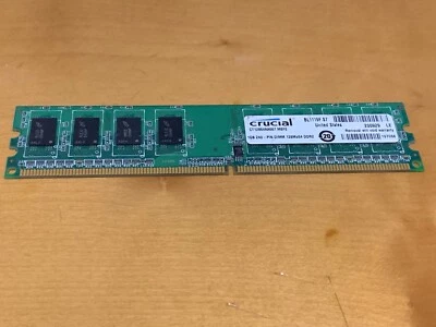 1GB 1x1GB PC2 5300 DDR2 CRUCIAL MEMORY CT12864AA667.M8FE - Image 1 of 2