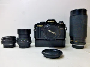 Minolta x-700 analoge Spiegelreflexkamera 35 mm mit 4 Objektiven, Auto Winder G & Filter funktioniert EX - Bild 1 von 24