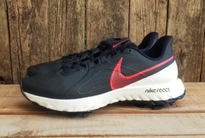 Nike React Infinity Pro Golf Shoes Men's Size 9 White Black Red CT6620 002 - Image 1 of 4