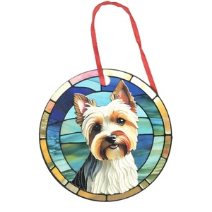 Biewer Terrier Design Holographic Ornament - Picture 1 of 2