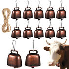  12 Pcs Cow Bronze Bell Loud Small Brass Bells Mini Cattle Goat