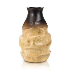 Unique Contemporary Ombre Style Mango Tree Wood Flower Vase - Picture 1 of 6
