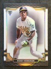 2022 Topps Triple Threads #78 Rickey Henderson Oakland Athletics HOF