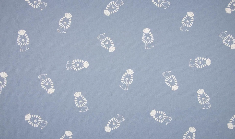 Luxury PRINTED 100% Cotton Heavy Canvas Fabric Craft Material - INKA BLUE - Image 1 of 1