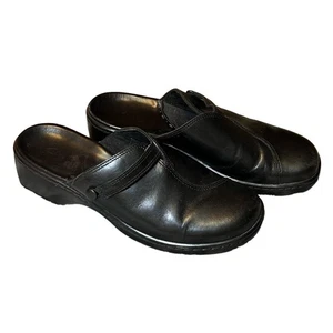 Clarks Clogs Mules Womens 8M Black Slip On Comfort Strap Accent Casual Chic - Picture 1 of 13