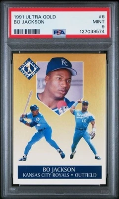 1991 Fleer Ultra Gold Bo Jackson #6 Royals PSA 9 - Image 1 of 2