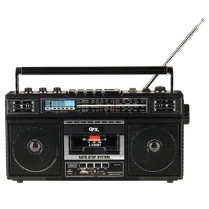 QFX® Bluetooth Cassette USB/SD Card/AM/FM/SW1-2 Radio Boom Box with USB... - Picture 1 of 9