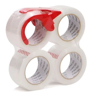 4 Pack Heavy Duty Clear Packing Tape with Dispenser, Packing Tape Refills for... - Picture 1 of 6