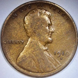 1910-S Lincoln Wheat Cent - Semi Key Date - Details - Bild 1 von 5